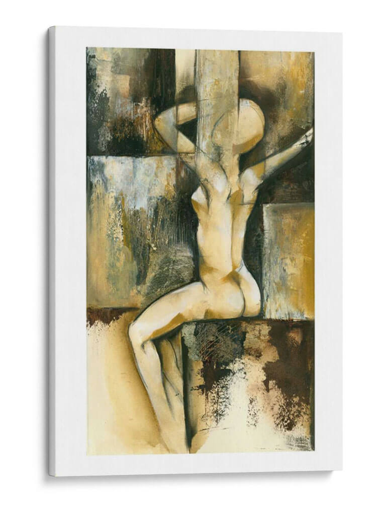 Contemporánea Desnudo Sentado II - Jennifer Goldberger | Cuadro decorativo de Canvas Lab