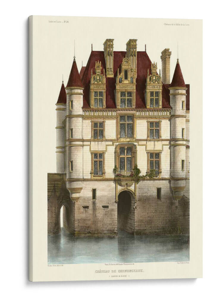 Chateaux Francés En Brick I - Victor Petit | Cuadro decorativo de Canvas Lab