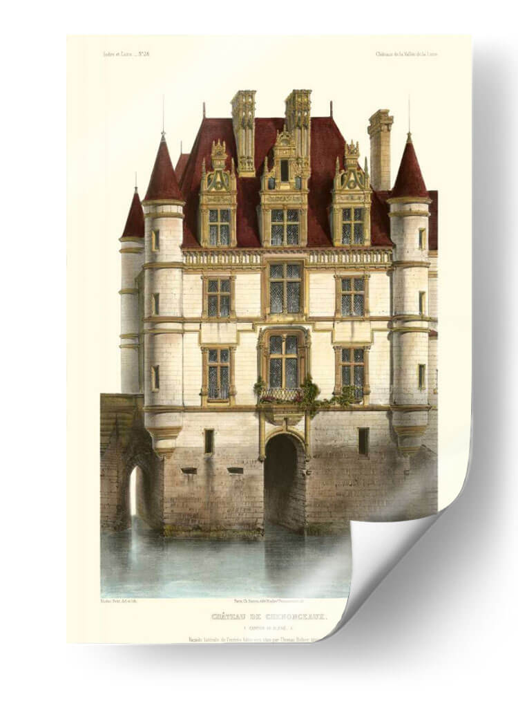 Chateaux Francés En Brick I - Victor Petit | Cuadro decorativo de Canvas Lab