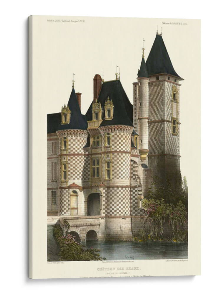 Chateaux Francés En Azul II - Victor Petit | Cuadro decorativo de Canvas Lab