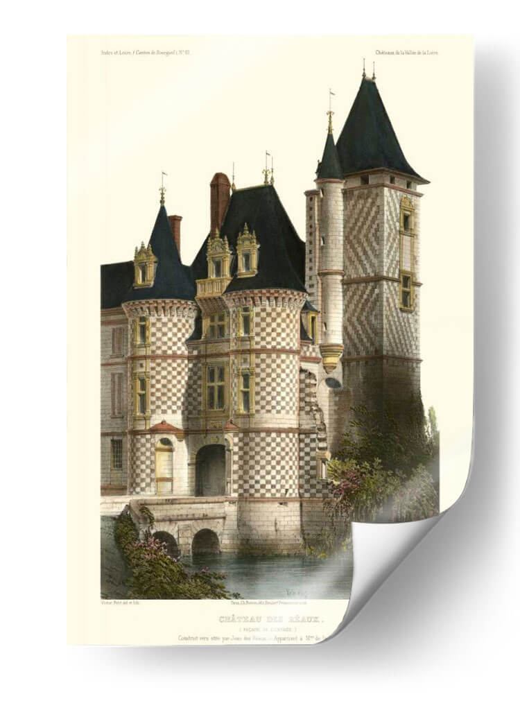 Chateaux Francés En Azul II - Victor Petit | Cuadro decorativo de Canvas Lab