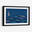 El faro y los peces | Cuadro decorativo de Canvas Lab