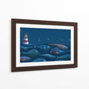 El faro y los peces | Cuadro decorativo de Canvas Lab