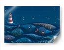 El faro y los peces | Cuadro decorativo de Canvas Lab