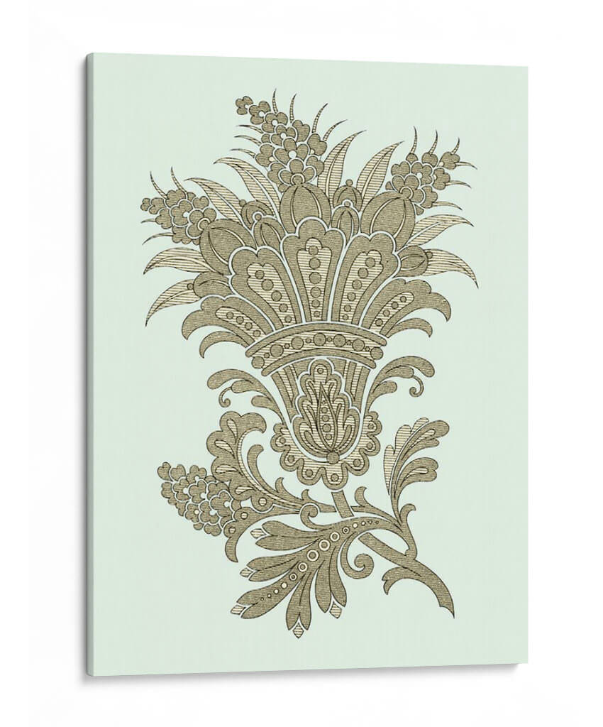 Celadon Del Adorno Floral I - Vision Studio | Cuadro decorativo de Canvas Lab