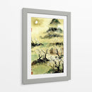 Viendo Flores Del Ciruelo En La Luz De La Luna - Nan Rae | Cuadro decorativo de Canvas Lab