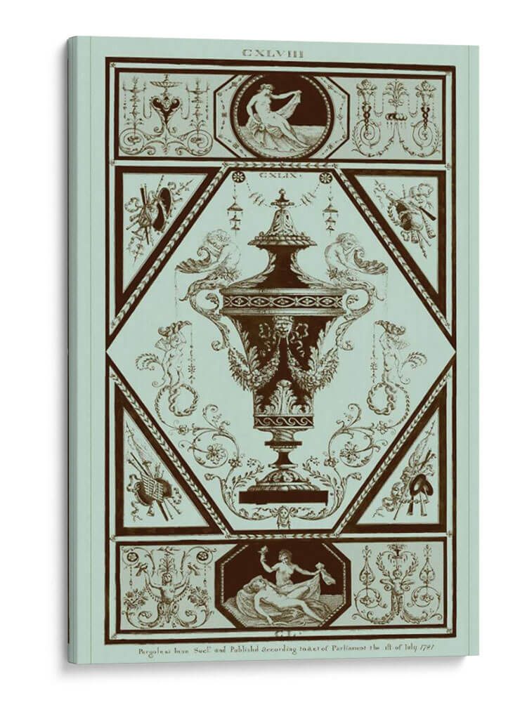 Pergolesi Urnas En Celadon I - Pergolesi | Cuadro decorativo de Canvas Lab