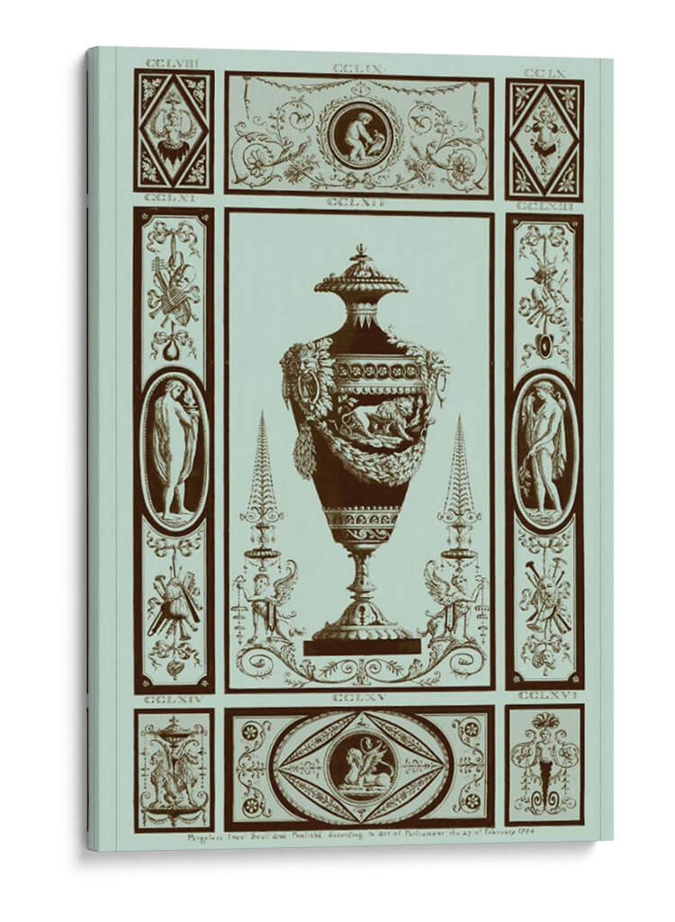 Pergolesi Urnas En Celadon II - Pergolesi | Cuadro decorativo de Canvas Lab