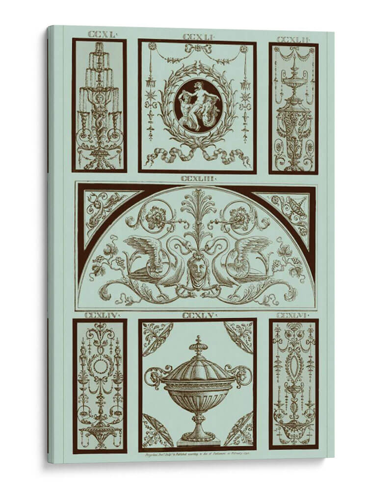 Panel Pergolesi En Celadon III - Pergolesi | Cuadro decorativo de Canvas Lab