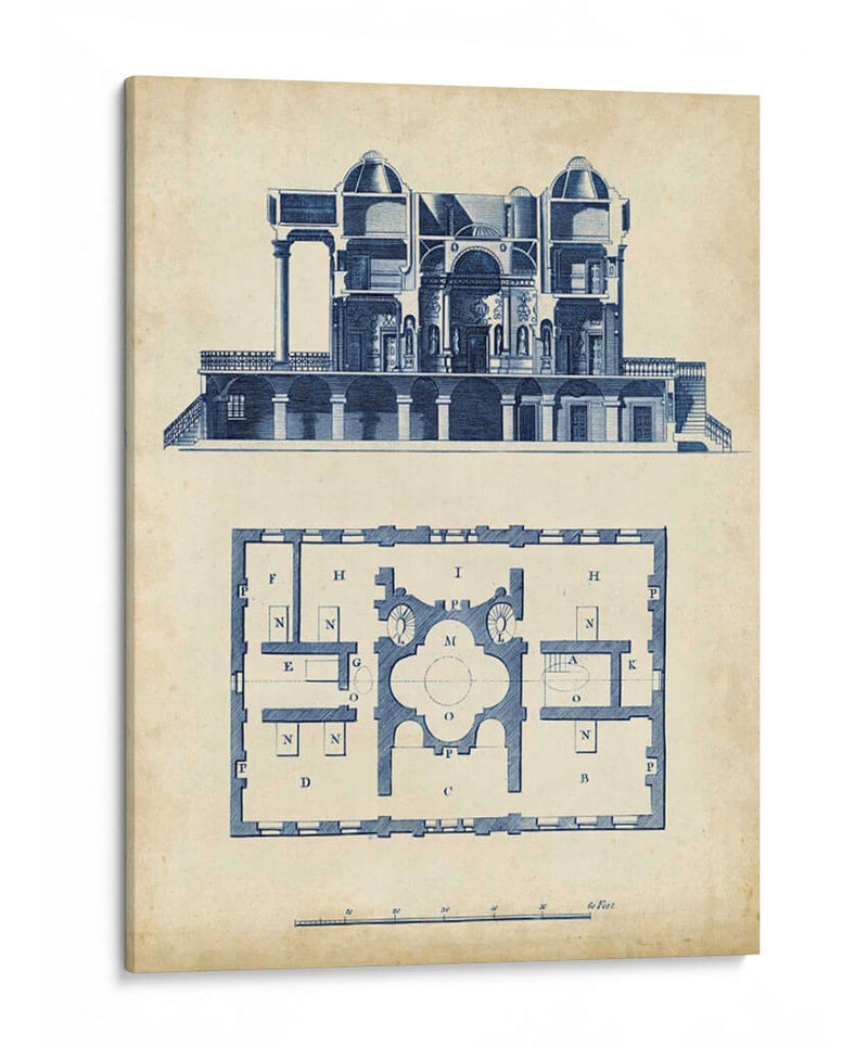 Blueprint Architectural III - Andrew Cook George | Cuadro decorativo de Canvas Lab