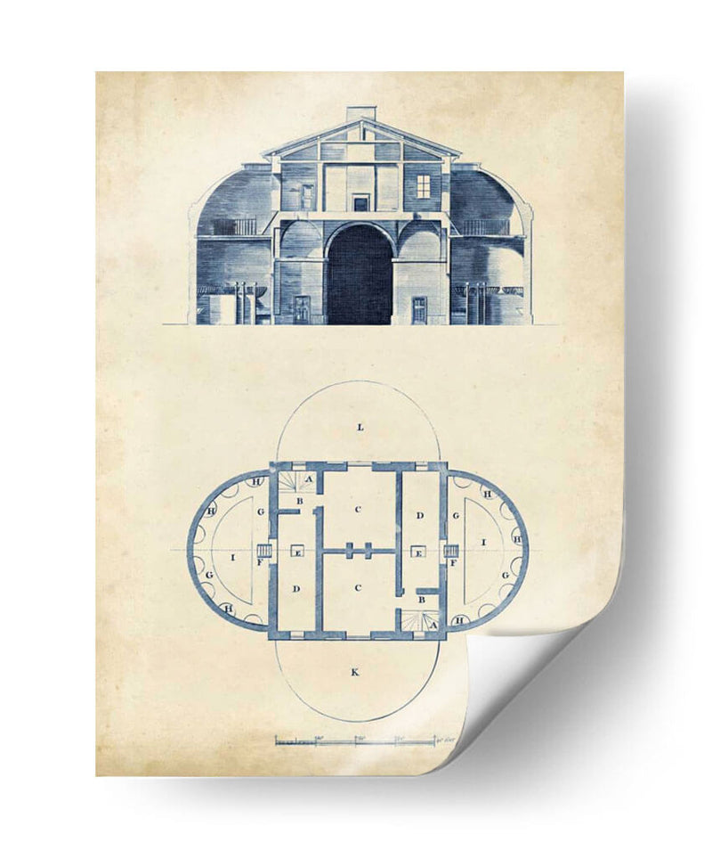 Architectural Blueprint V - Andrew Cook George | Cuadro decorativo de Canvas Lab