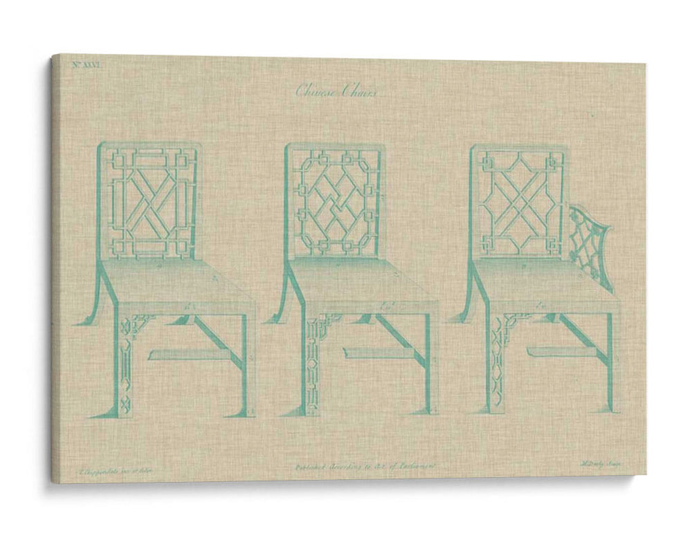 Sillas De Chippendale Chino I - Vision Studio | Cuadro decorativo de Canvas Lab