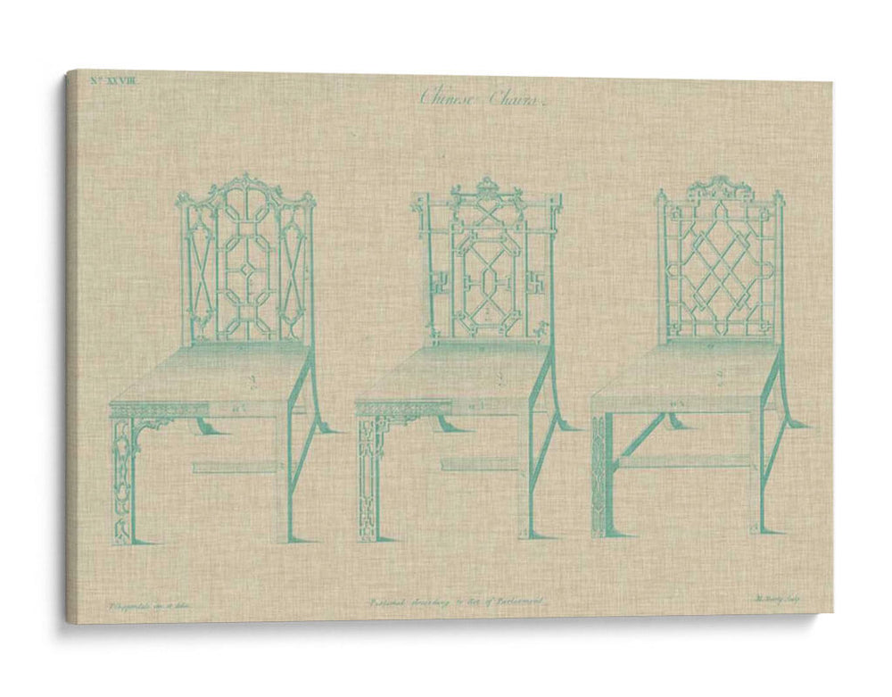 Sillas De Chippendale Chino II - Vision Studio | Cuadro decorativo de Canvas Lab
