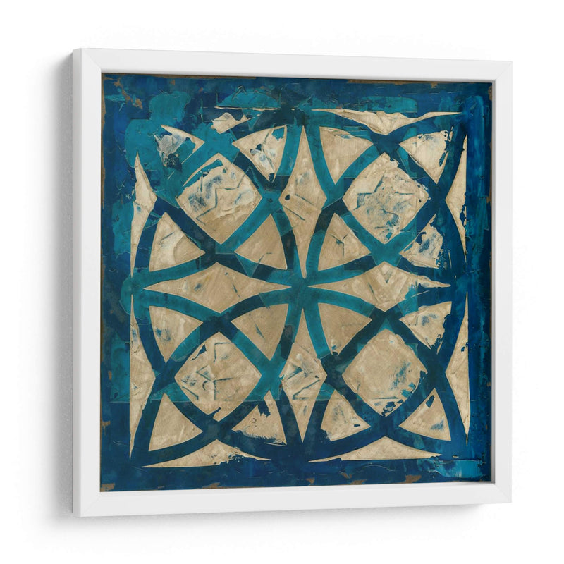 Stained Glass Indigo IV - Megan Meagher | Cuadro decorativo de Canvas Lab