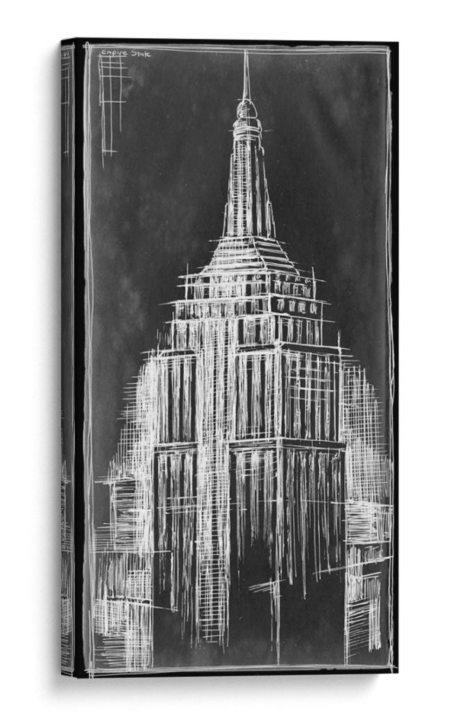 Blueprint Empire State - Ethan Harper | Cuadro decorativo de Canvas Lab