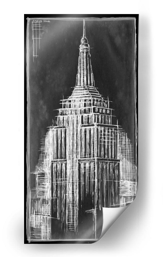 Blueprint Empire State - Ethan Harper | Cuadro decorativo de Canvas Lab