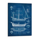 Barco Antiguo Blueprint I - Vision Studio | Cuadro decorativo de Canvas Lab
