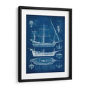 Barco Antiguo Blueprint I - Vision Studio | Cuadro decorativo de Canvas Lab
