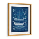 Barco Antiguo Blueprint I - Vision Studio | Cuadro decorativo de Canvas Lab