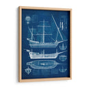 Barco Antiguo Blueprint I - Vision Studio | Cuadro decorativo de Canvas Lab