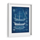 Barco Antiguo Blueprint I - Vision Studio | Cuadro decorativo de Canvas Lab