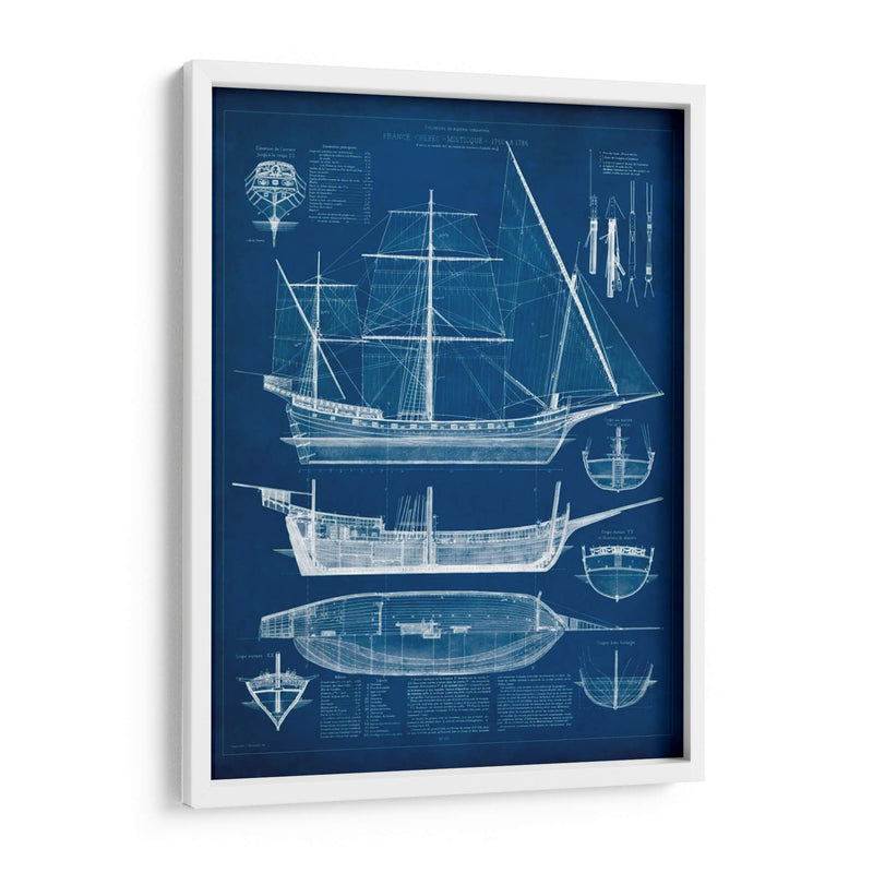 Barco Antiguo Blueprint I - Vision Studio | Cuadro decorativo de Canvas Lab