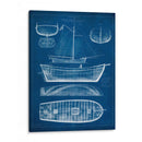 Barco Antiguo Blueprint II - Vision Studio | Cuadro decorativo de Canvas Lab