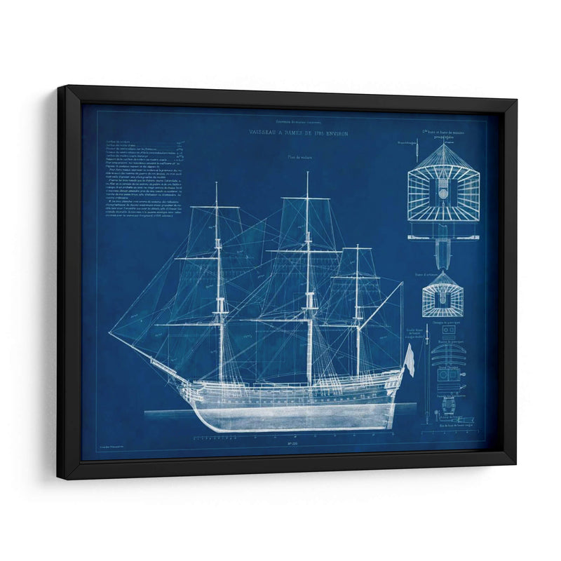 Barco Antiguo Blueprint IV - Vision Studio | Cuadro decorativo de Canvas Lab