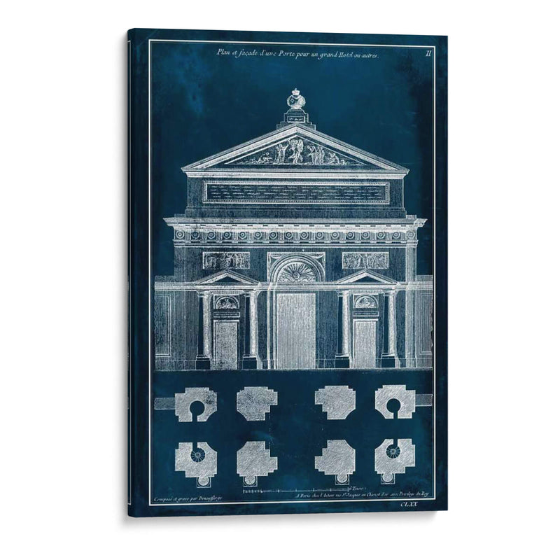 Fachada Del Palacio Blueprint I - Vision Studio | Cuadro decorativo de Canvas Lab