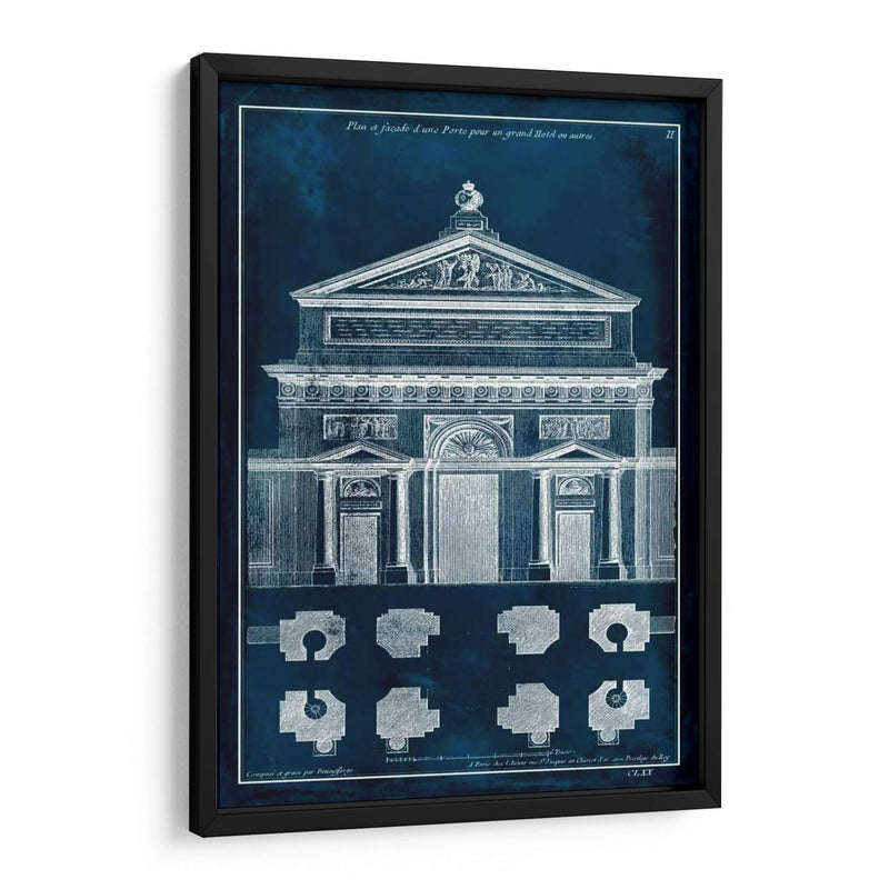 Fachada Del Palacio Blueprint I - Vision Studio | Cuadro decorativo de Canvas Lab