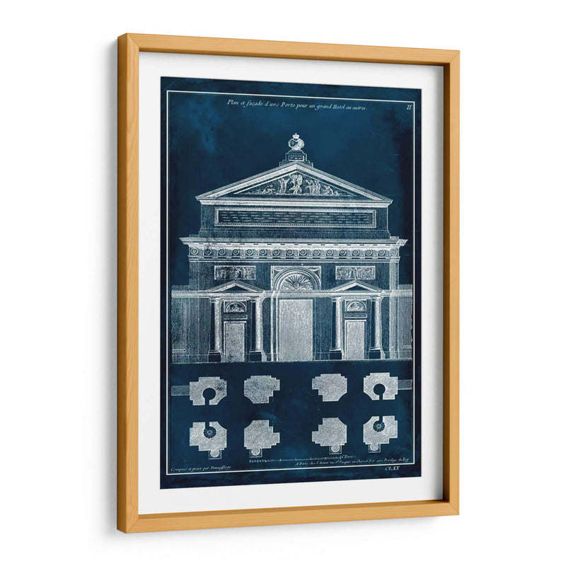 Fachada Del Palacio Blueprint I - Vision Studio | Cuadro decorativo de Canvas Lab