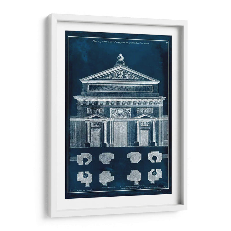Fachada Del Palacio Blueprint I - Vision Studio | Cuadro decorativo de Canvas Lab