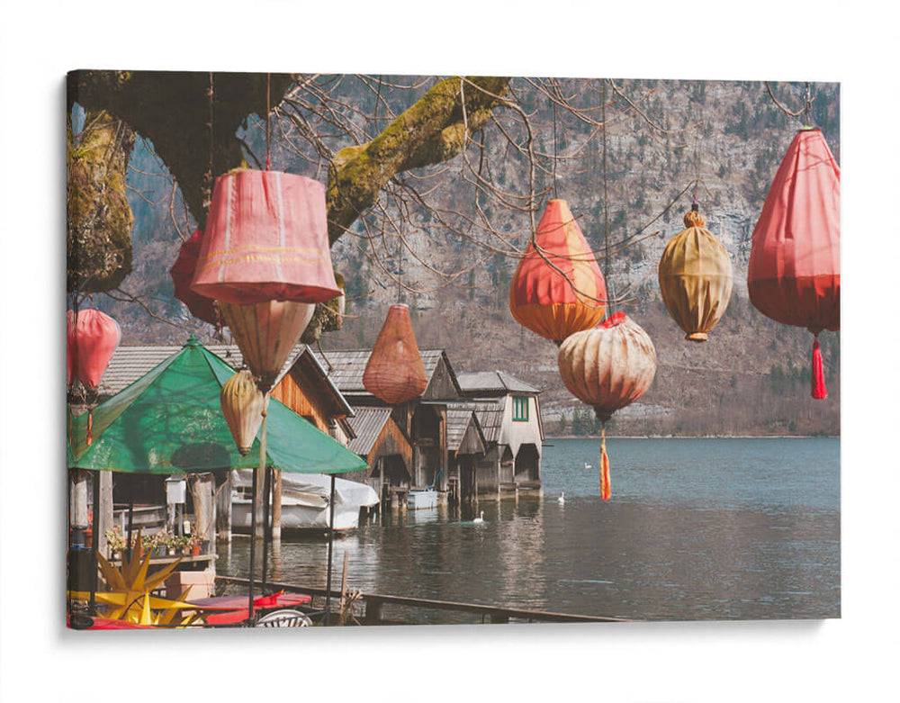 Las casitas en el lago | Cuadro decorativo de Canvas Lab