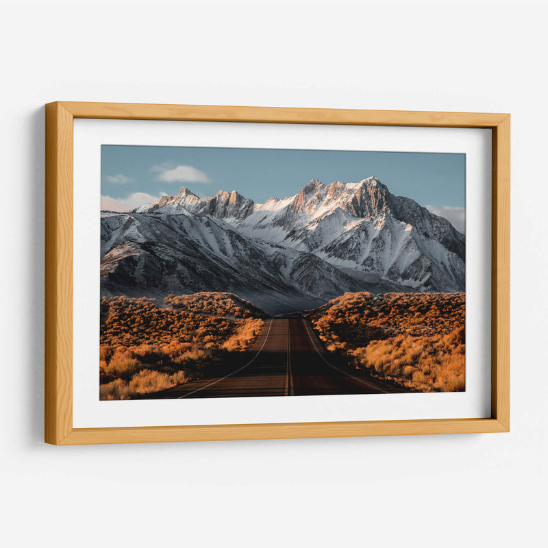 El camino hacia la montaña nevada | Cuadro decorativo de Canvas Lab