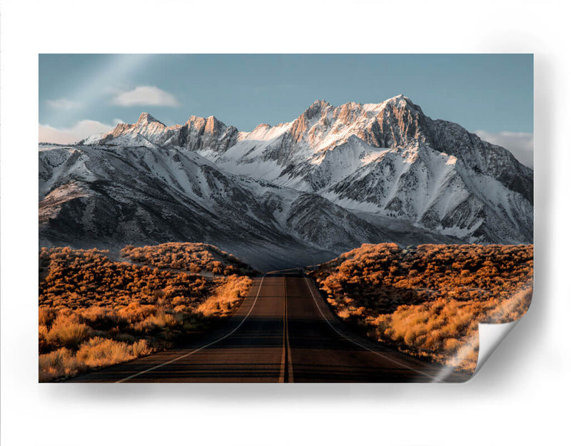 El camino hacia la montaña nevada | Cuadro decorativo de Canvas Lab