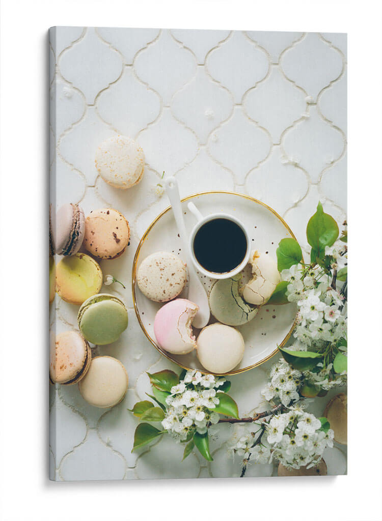 Macarrones y café | Cuadro decorativo de Canvas Lab