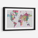 Empaste Mapa Del Mundo - Jennifer Goldberger | Cuadro decorativo de Canvas Lab