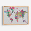 Empaste Mapa Del Mundo - Jennifer Goldberger | Cuadro decorativo de Canvas Lab