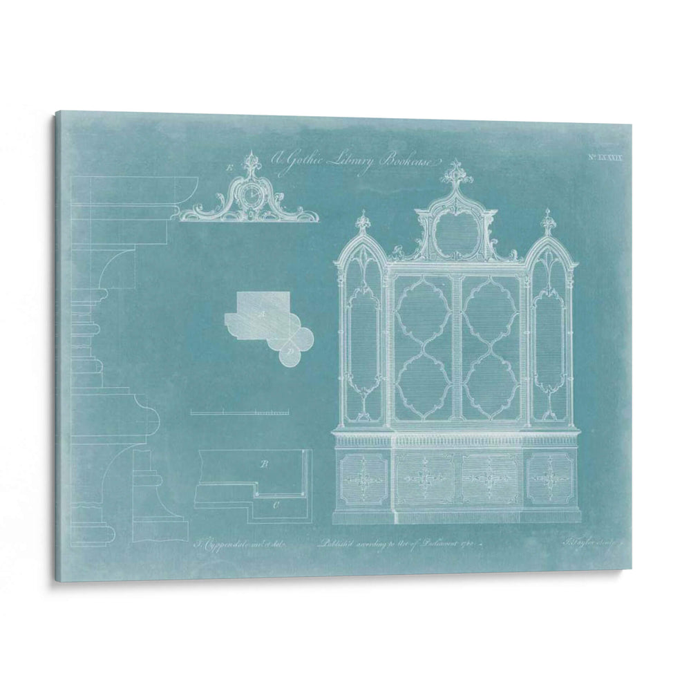Biblioteca Biblioteca Gótico - Thomas Chippendale | Cuadro decorativo de Canvas Lab