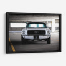 Mustang blanco vintage | Cuadro decorativo de Canvas Lab