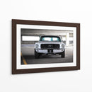 Mustang blanco vintage | Cuadro decorativo de Canvas Lab
