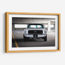 Mustang blanco vintage | Cuadro decorativo de Canvas Lab