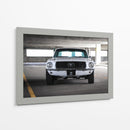 Mustang blanco vintage | Cuadro decorativo de Canvas Lab