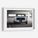 Mustang blanco vintage | Cuadro decorativo de Canvas Lab