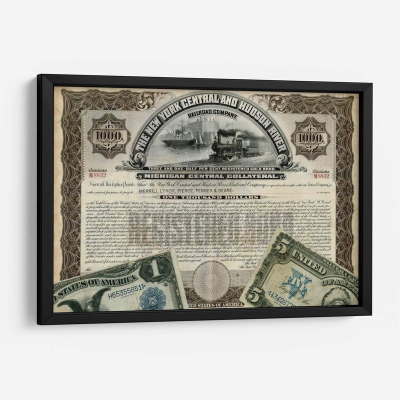 Antiguo Stock Certificado I - Vision Studio | Cuadro decorativo de Canvas Lab