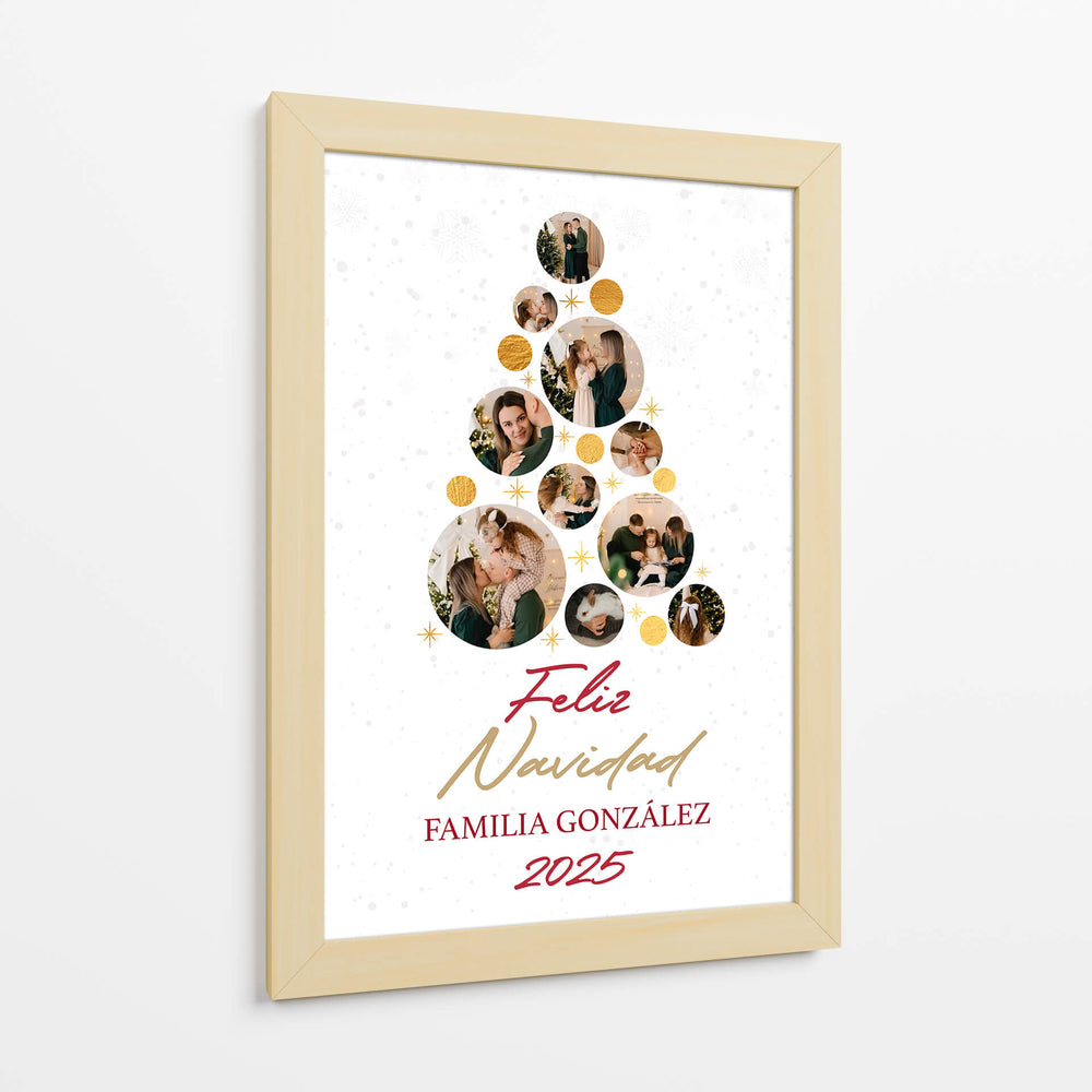Pino de Navidad con Esferas de Recuerdos - Cuadro personalizado