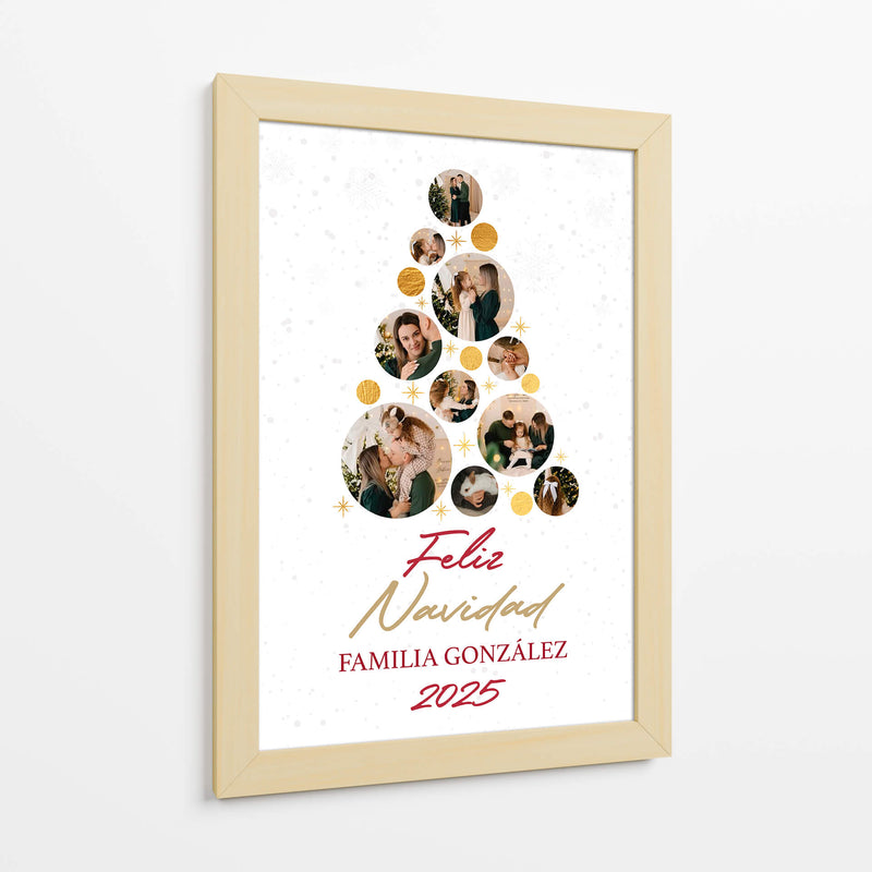 Pino de Navidad con Esferas de Recuerdos - Cuadro personalizado
