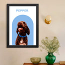 Perro con Fondo de Arco - Cuadro personalizado