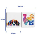 Amor perruno - Set de 2 - Hue Art - Cuadro decorativo | Canvas Lab