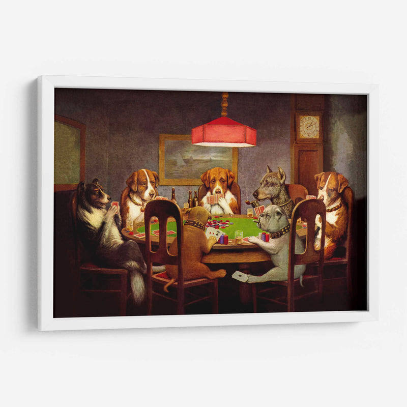 Perros jugando al póquer - Cassius Marcellus Coolidge | Cuadro decorativo de Canvas Lab